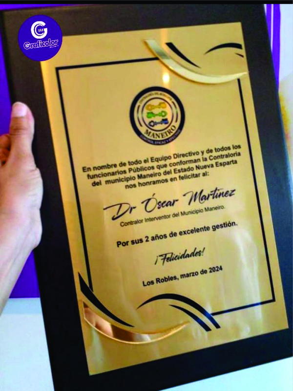 Placa de reconocimiento
